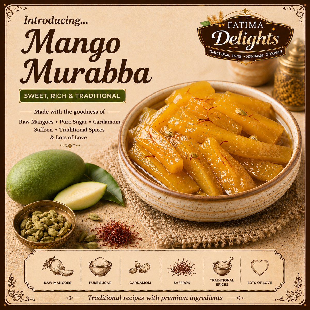 Mango Murabba | 1kg | Sweet Rich Mangoes | traditional recipe | Homemade Goodness| Aam Ka murabba